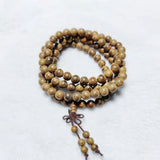 Chicken Wing Wood Round Beads Necklace & Bracelet, 8mm, 108 Beads