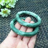 Guizhou Cui Hand Carved Dark Jade Bracelet Men Women