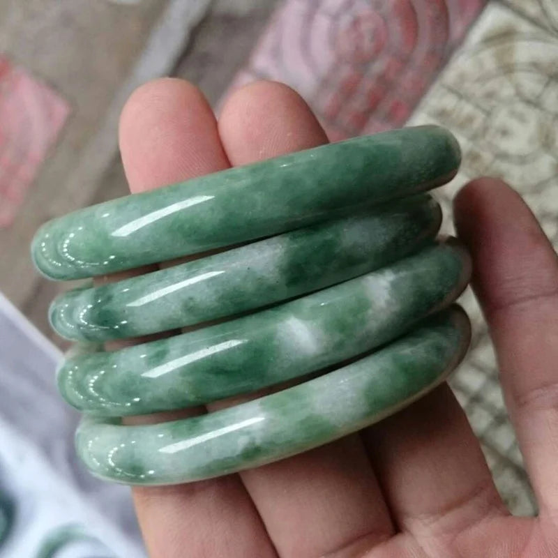 Guizhou Cui Hand Carved Dark Jade Bracelet Men Women