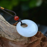 Chinese A Jadeite Nephrite Necklace Pendant