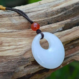 Chinese A Jadeite Nephrite Necklace Pendant