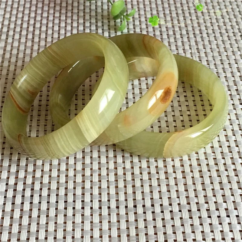 Hand Carved Wide Bar Jade Bracelet Boutique Jewelry Wood Grain Bracelet