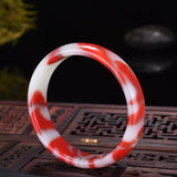 Natural Chinese Colored Jade Hand-carved Jade Bracelet