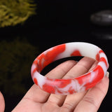 Natural Chinese Colored Jade Hand-carved Jade Bracelet