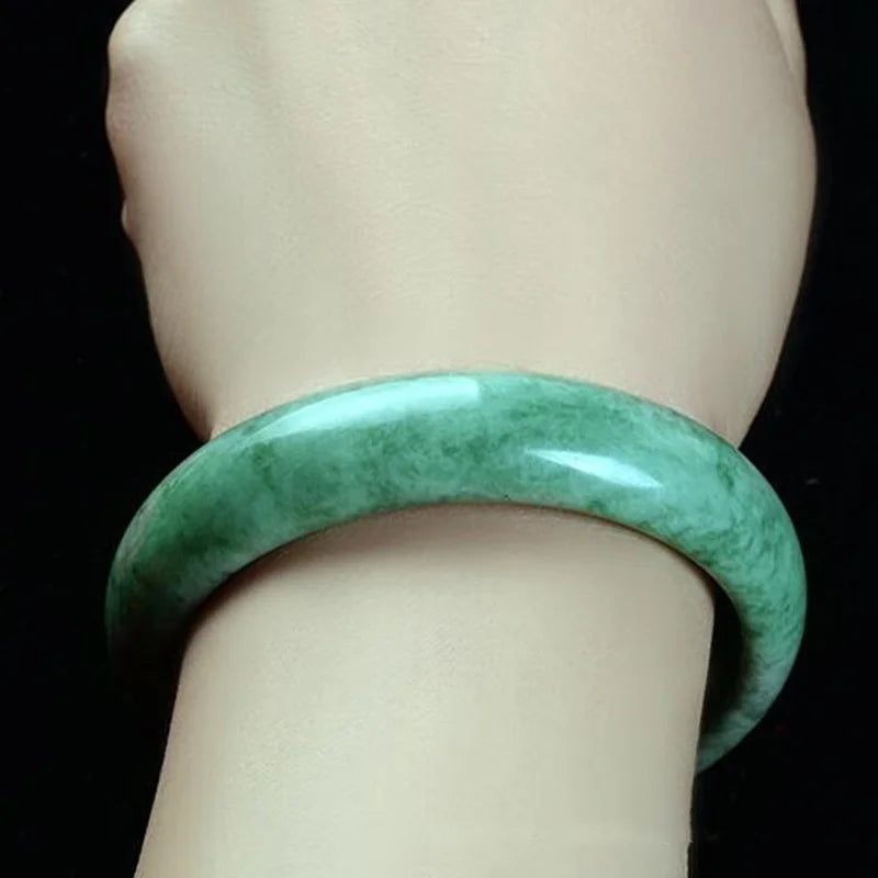 Natural Chinese Deep Turquoise Jade Bracelet