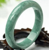 Natural Chinese Deep Turquoise Hand-Carved Wide Bar Jade Bracelet