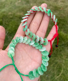 Chinese Green Jade 12mm Beads Bracelet Safety Buckle Charm Jewellery DIY