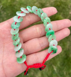 Chinese Green Jade 12mm Beads Bracelet Safety Buckle Charm Jewellery DIY