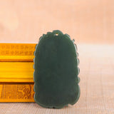 Natural Chinese Hetian Jade Dragon Pendant Necklace Charm Jewelry