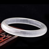 Chinese Ice Silk Jade Round Bracelet for Men and Women