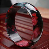 Chinese Jade Peach Blossom Red Bracelet Gift