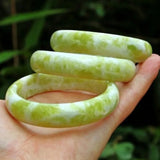 Natural Chinese Lantian Jade Hand-carved Jade Bracelet Women Jewelry Gift