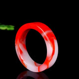 Hand-carved Chinese Red Jade Bracelet Men Women Jewelry Gift