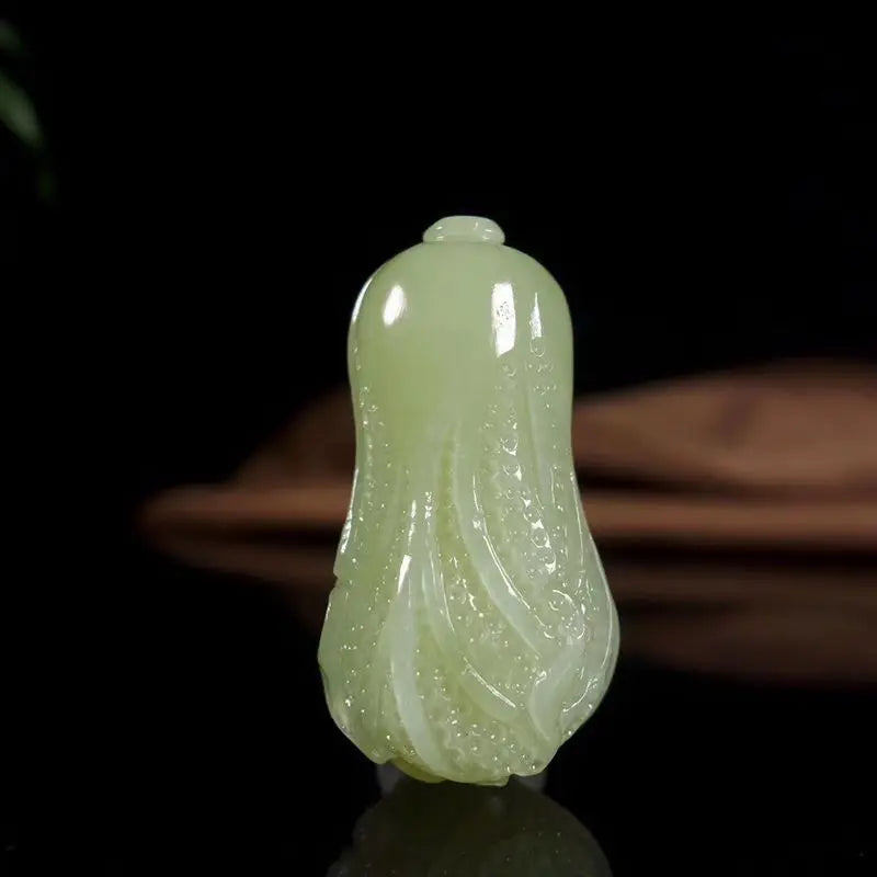 Natural Chinese Sapphire Cabbage Pendant Boutique Jewelry