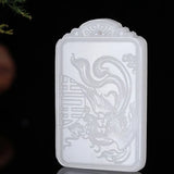 Chinese Jade Dragon Phoenix Pendant Boutique Jewelry Couple Gift