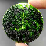Chinese Jade Dragon Phoenix Pendant Boutique Jewelry Women Men Necklace Gift