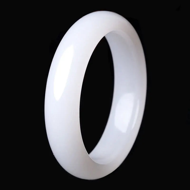 Chinese Jade Hand Carved Wide Band Bracelet Jewelry