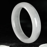 Chinese Jade Wide Band Bracelet - Ice Silk Women's Jewelry