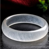 Chinese Jade Wide Band Bracelet - Ice Silk Women's Jewelry