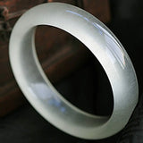 Chinese Jade Wide Band Bracelet - Ice Silk Women's Jewelry