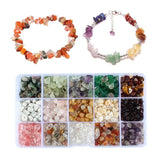 Natural Gemstone Chip Beads for Jewelry Making, Multicolor Crystal Loose Rocks