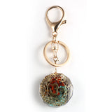 Chakra OM Pendant Keychains Orgonite Energy Key Rings