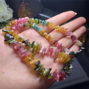 Tourmaline Crystal Chain Choker Necklace for Women