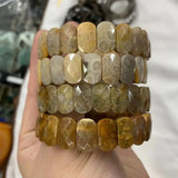 Chrysanthemum Stone Beads Bracelet Natural DIY Jewelry Woman