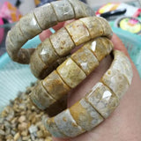 Chrysanthemum Stone Bracelet Natural Gemstone Bangle