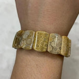 Chrysanthemum Stone Beads Bracelet Gemstone Bangle DIY Jewelry Woman