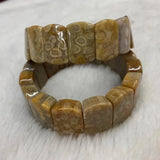 Chrysanthemum Stone Beads Bracelet Gemstone Bangle DIY Jewelry Woman