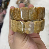Chrysanthemum Stone Beads Bracelet Gemstone Bangle DIY Jewelry Woman