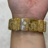 Chrysanthemum Stone Beads Bracelet Gemstone Bangle DIY Jewelry Woman