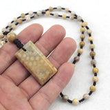 Chrysanthemum Stone Pendant for DIY Necklaces