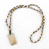 Chrysanthemum Stone Pendant for DIY Necklaces