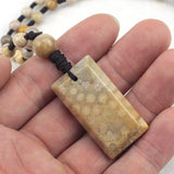 Chrysanthemum Stone Pendant for DIY Necklaces