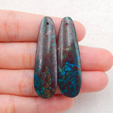 Chrysocolla Women Earring Beads, DIY Earring Making 42x12x5mm