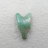 Chrysocolla Wolf Head Pendant for Necklace