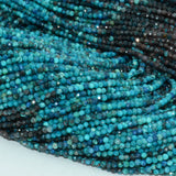 Chrysocolla Faceted Round Beads 2mm
