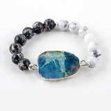 Chrysocolla Women Bracelets Bohemian Mixed Stones Bangle