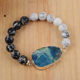 Chrysocolla Women Bracelets Bohemian Mixed Stones Bangle