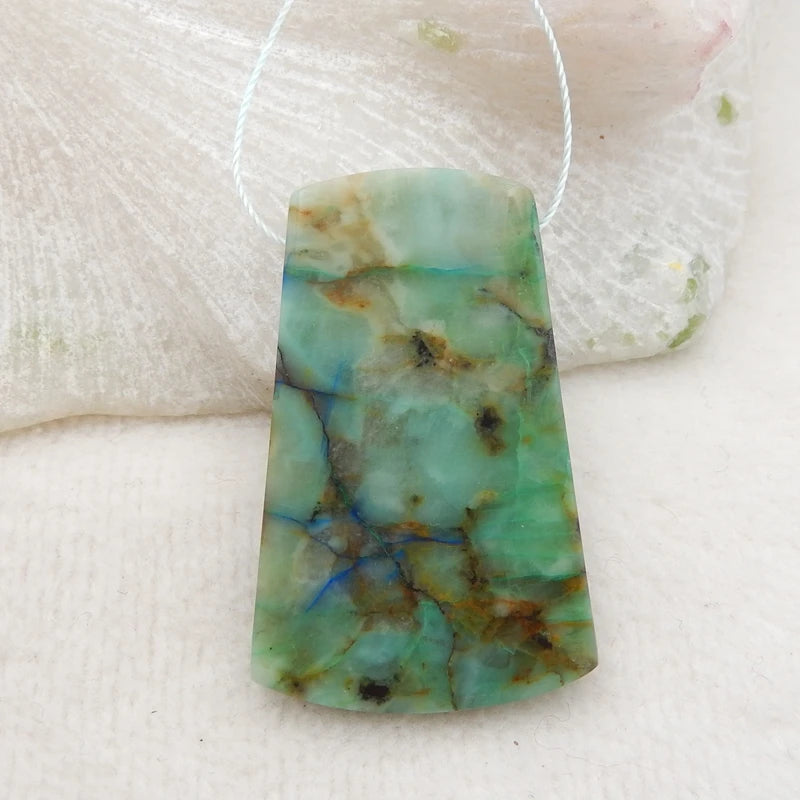 Chrysocolla Pendant, 43x28mm, Jewelry