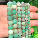 Matte Australian Jade Round Beads for Jewelry Making DIY