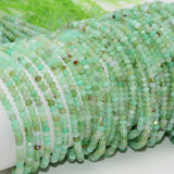 Natural Chrysoprase Faceted Rondelle Beads 3.6mm