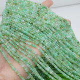 Natural Chrysoprase Faceted Rondelle Beads 3.6mm