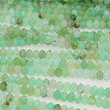 Natural Chrysoprase Faceted Rondelle Beads 3.6mm