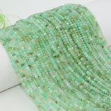Natural Chrysoprase Faceted Rondelle Beads 3.6mm