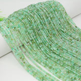 Natural Chrysoprase Faceted Rondelle Beads 3.6mm
