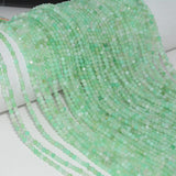 Chrysoprase Faceted Round Beads 3mm