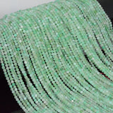 Chrysoprase Faceted Round Beads 3mm